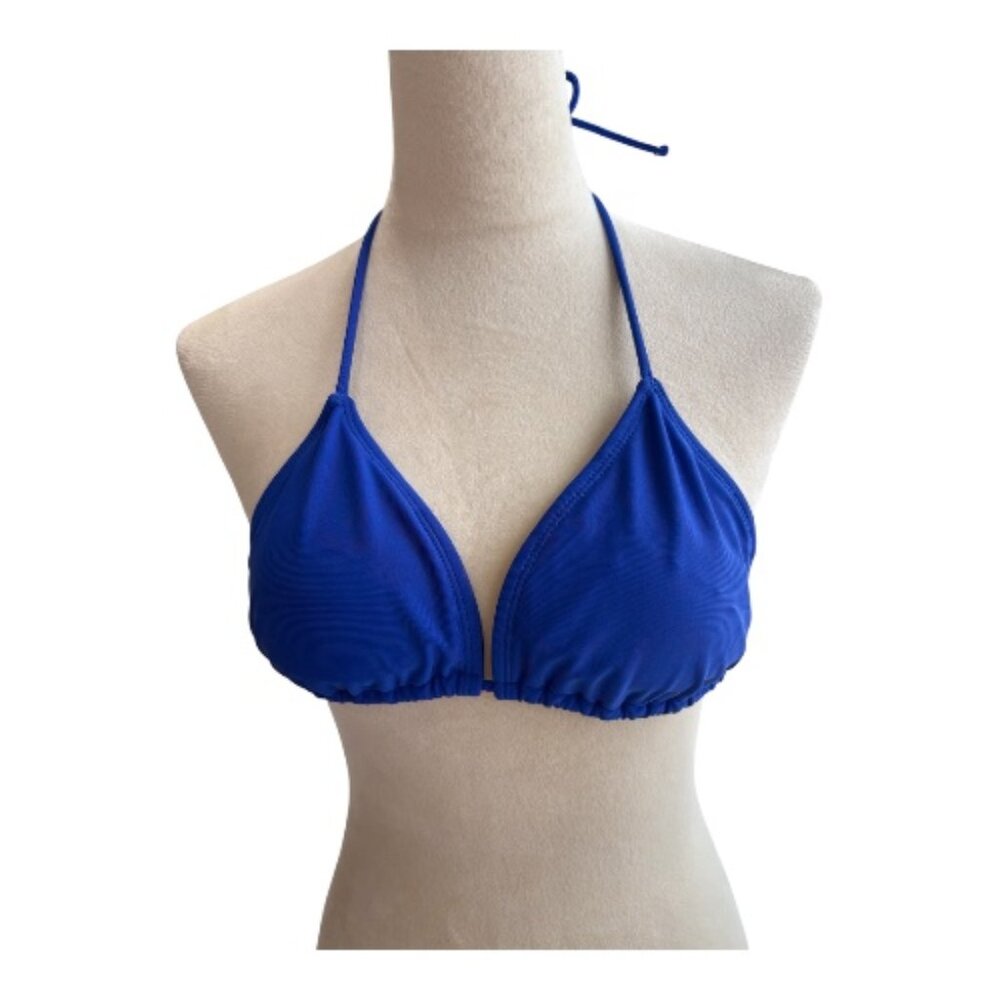 OP Royal Blue Halter Bikini Top - Size Junior 11/15  (2632-1)